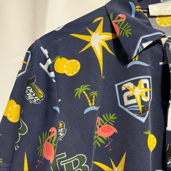 Match-Up MLB Tampa Bay Devil Rays '20th Anniversary' Button Down Shirt; … - Picture 3 of 7
